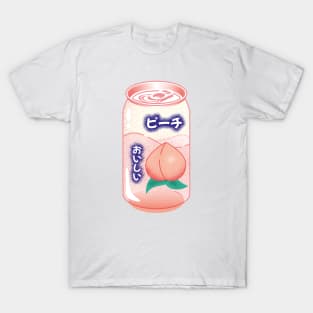 Peach Soda Can Japanese Soft Drink Kawaii Soft Pastel Pop Art Retro Summer Vibe T-Shirt